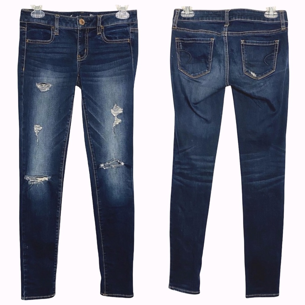 AE Faded Distressed (Holy) Jeggings (Size 2 REG)